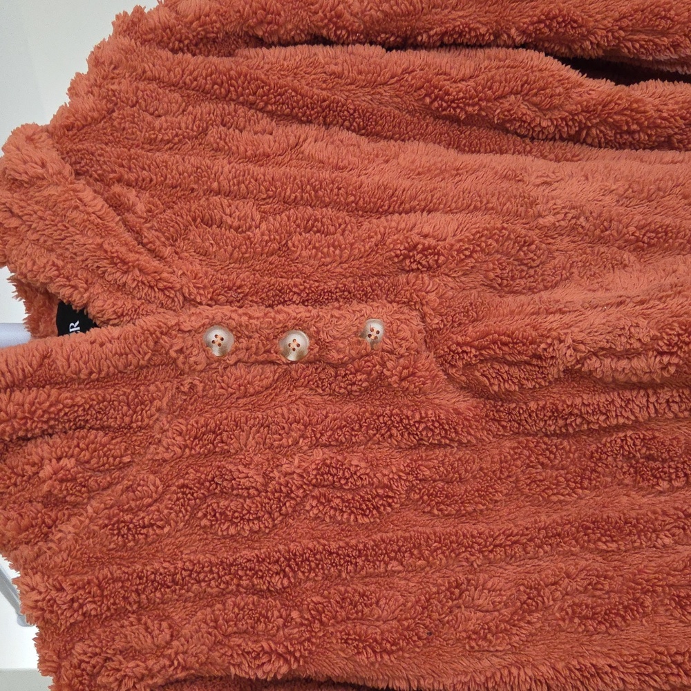 Cider Sherpa Pullover Hoodie Size Medium Cropped - Picture 4 of 11